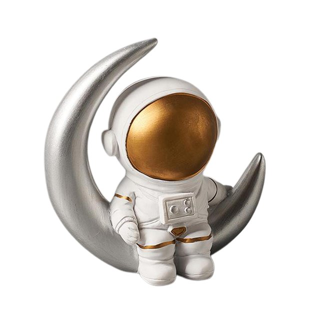 Estatua de astronauta Perfecl Adorno de Escritorio Sentado