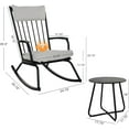 thumbnail image 6 of Grand Patio Windsor 3-Piece Outdoor Steel Bistro Sets with Gray Cushions, Black, 6 of 7