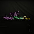 thumbnail image 3 of Brilliant Brand Lighting LED Neon Rope Light Happy Mardi Gras Decoration - Lighted Sign - Purple Green and Gold- 35 Inch, 3 of 9