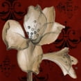 thumbnail image 2 of Loreth, Lanie 15x15 White Modern Wood Framed Museum Art Print Titled - Amaryllis on Red I, 2 of 4