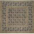 thumbnail image 2 of Veggie Dye Block Print Square Cotton Tablecloth 60" x 60" Blue, 2 of 2