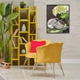 thumbnail image 3 of Stupell Industries Cat & Blue Ribbon Animals & Insects Painting Black Framed Art Print Wall Art, 24 x 30, 3 of 10