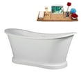 thumbnail image 2 of 66" Streamline B-308-84-PBR Soaking Freestanding Tub and Tray With Internal Drain in Polished Brass, 2 of 10
