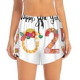 thumbnail image 2 of Balery 2025 New Year'S Pantalones cortos deportivos para mujer con forro y dos bolsillos, elásticos, para entrenamiento, gimnasio, yoga-Large, 2 of 7