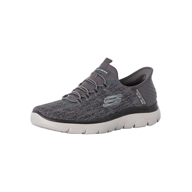 Mocasines sin cordones Skechers Summits Key Pace para hombre, color carbón/negro