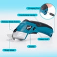 thumbnail image 3 of HORMY Cordless Electric Scissors with Two Blades, 3.6V Super Scissors Rechargeable with Safety Lock, for Cardboard Cutting Fabric Paper Sewing, Blue, 3 of 10