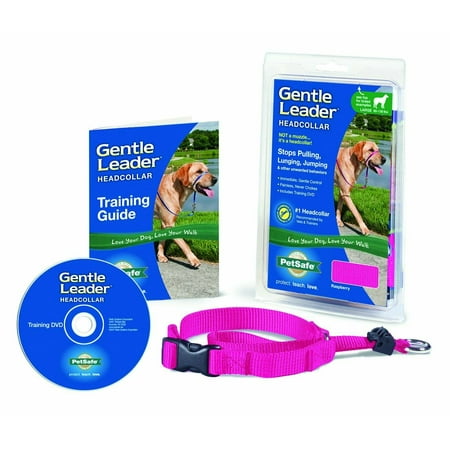 Gentle Leader Head Collar Dog Training Guide Walk Anti Pull Choose Size & Color (Raspberry,Medium 25 -