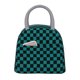 thumbnail image 1 of Balery Black And Teal Checkerboard Bolsa de Almuerzo para Mujeres, Caja de Almuerzo, Bolsa de Almuerzo Pequeña Impermeable, Tote de Almuerzo Reutilizable con Gran Capacidad, 1 of 6
