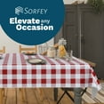 thumbnail image 7 of Sorfey Checkered Square Dining Table Cover Vinyl Table Cloth with Flannel, Black 52" x 52", 7 of 7