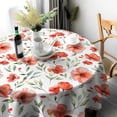 thumbnail image 2 of Round Tablecloth Floral Tablecloths 60 Inch Table Cover Wrinkle-Free Table Cloths for Home Kitchen Decor for Dining Buffet Parties and Camping Patio Indoor Outdoor, 2 of 6
