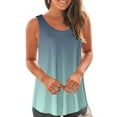 thumbnail image 2 of Women Gradient Tank Tops Sleeveless Pullover Top Loose Flowy Blouses Summer Streewear Top Camisole, 2 of 6