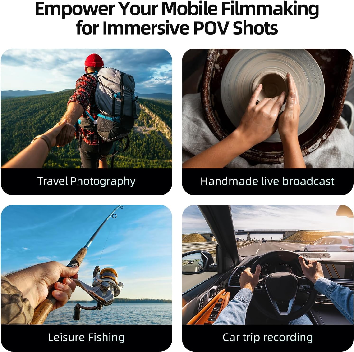 Magnetic Neck Mount for Phones, Neck Cell Phone Holder POV/Vlog Selfie Mount Hand Free Phone Neck Holder Chest Stand Strap Video Recording for iPhone 16 15 14 13 12 Seires Android Phones Gray