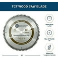 thumbnail image 3 of Benchmark Abrasives 10" 80 Tooth, TCT Wood Cutting Saw Blade for General Purpose Cutting & Trimming of Softwoods, Hardwoods, Long Lasting Blades, Use with Circular Saw (10" 80T), 3 of 3