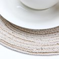 thumbnail image 3 of Almohadilla aislante redonda de ramio manteles individuales posavasos alfombrilla de mesa para el hogar (Beige S) Sywqhk Libre de BPA, 3 of 6