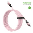 thumbnail image 3 of Esoulk 6ft USB-C to USB-C 100W 5A 20V Fast Charging/Data Sync Nylon Braided Cable for Google Pixel 8a - Pink, 3 of 9