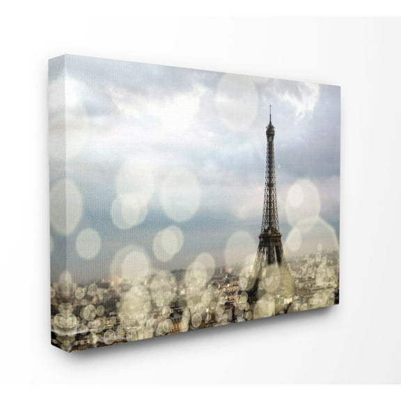 Stupell Industries Eiffel Tower Paris City Landscape Modern Photo Canvas Wall Art by Emily Navas