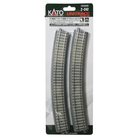 Kato 2-242 HO Scale 730MM RAD 22.5 EASEMNT