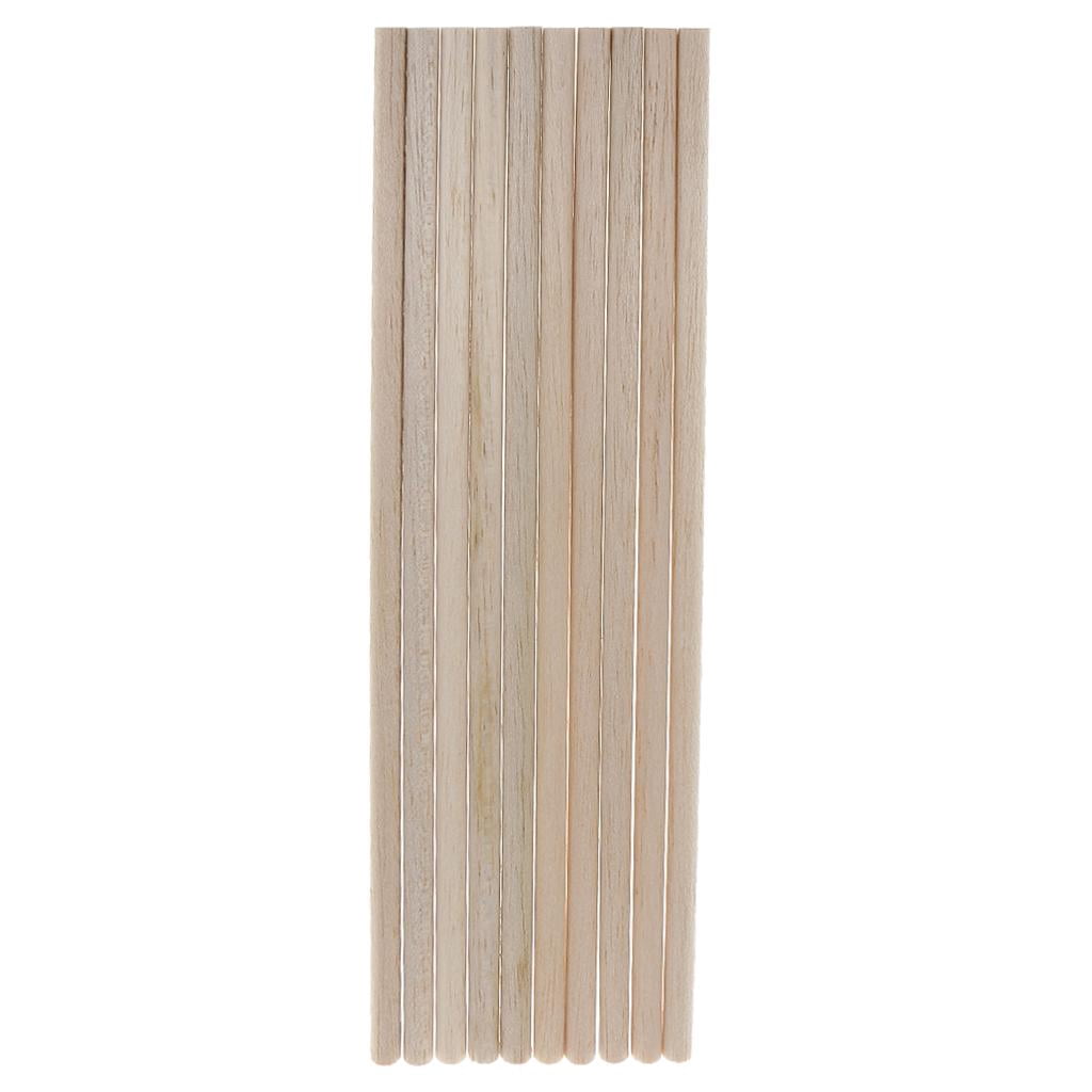GUOOL 6x 10 Pack Balsa Wood Bar Stick Wooden Stick Wooden Sticks Round Stick Craft Sticks Round Sticks Wooden Sticks wood