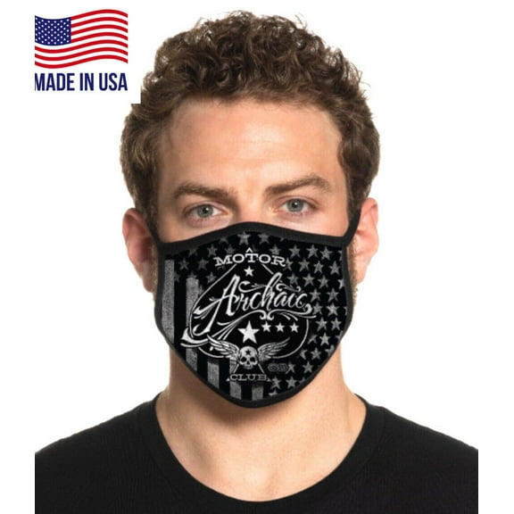 Xtreme Couture Affliction Mask Skeleton Biker Face Mask Black Washable Reusable