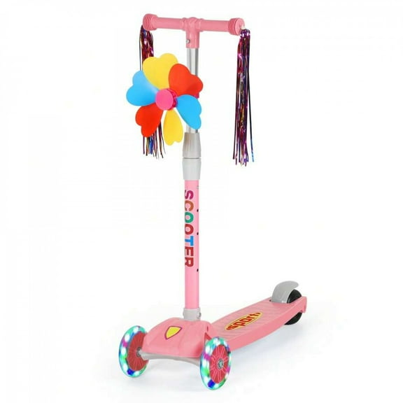 1pc Foldable Children's Scooter, Three Wheeled Scooter, Height Adjustment And Safety Brake, Gravity Steering System, Suitable For Beginners