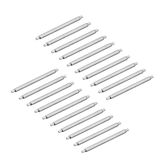 Pasadores de resorte de 16 mm para correas de reloj, diámetro de 1.2 mm para conectar la correa del reloj a la caja o cierre del reloj, paquete de 20