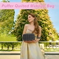thumbnail image 6 of Unique Bargains Makeup Bag Quilted Cosmetic Bag Toiletry Bag Makeup Organizer Travel Cosmetic Organizer Cute Makeup Pouch for Women Black, 6 of 8