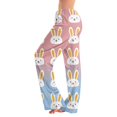 thumbnail image 2 of Easter Pajamas Pants Men Stretch Waist Drawstring Casual Sleepwear Cute Rabbit Print Soft Wide Leg Pants (Light Blue,3XL), 2 of 7