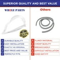 thumbnail image 6 of Whole Parts Refrigerator Freezer Door Gasket Part# WP61004009 - Replacement and Compatible with Some Maytag, Amana, Crosley, Admiral, Jenn Air, GE and Whirlpool Refrigerators, 6 of 7