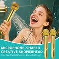 thumbnail image 4 of Microphone Shaped Showerhead High Pressure Handheld Rain Shower Head for Personalised Bathing Experience Let's Sing Hearts Out, 4 of 7