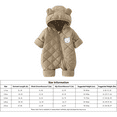 thumbnail image 3 of BENJAMJAM 0-2Y One-Piece Romper Bear Ear Hood Adorable Bear Patch Detail Multiple Colors Ideal Fall/Winter Outings & Daily Wear, 3 of 14
