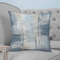 thumbnail image 4 of 18x18 Pillow Covers Set of 2, Blue Beige Throw Pillow Covers Decorative Couch Cushion Case, Oil Painting Abstract Art Contemporary Microfiber Square Pillowcases for Bedroom Car Living Room, 4 of 7