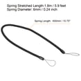 thumbnail image 2 of Unique Bargains 16' Plastic Retractable Spring Coil Strap Key Holder Stylus Cord, Black 5 Pack, 2 of 5