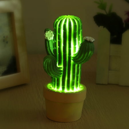 Light Painted Night Photography Cactus Night Light LED Energy Saving Table Lamp Living Room Home Decor Photography Props Accessories ()