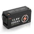 thumbnail image 1 of VEVOR Batterie LiFePO4 12V 200Ah à Cycle Profond BMS Lithium Fer Phosphate pour VR, 1 of 9