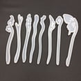 thumbnail image 3 of 8pcs DIY Epoxy Hairpin Mirror Silicone Semitransparent Molds Craft Accessories Jewelry Making Tool (White Random Style), 3 of 9
