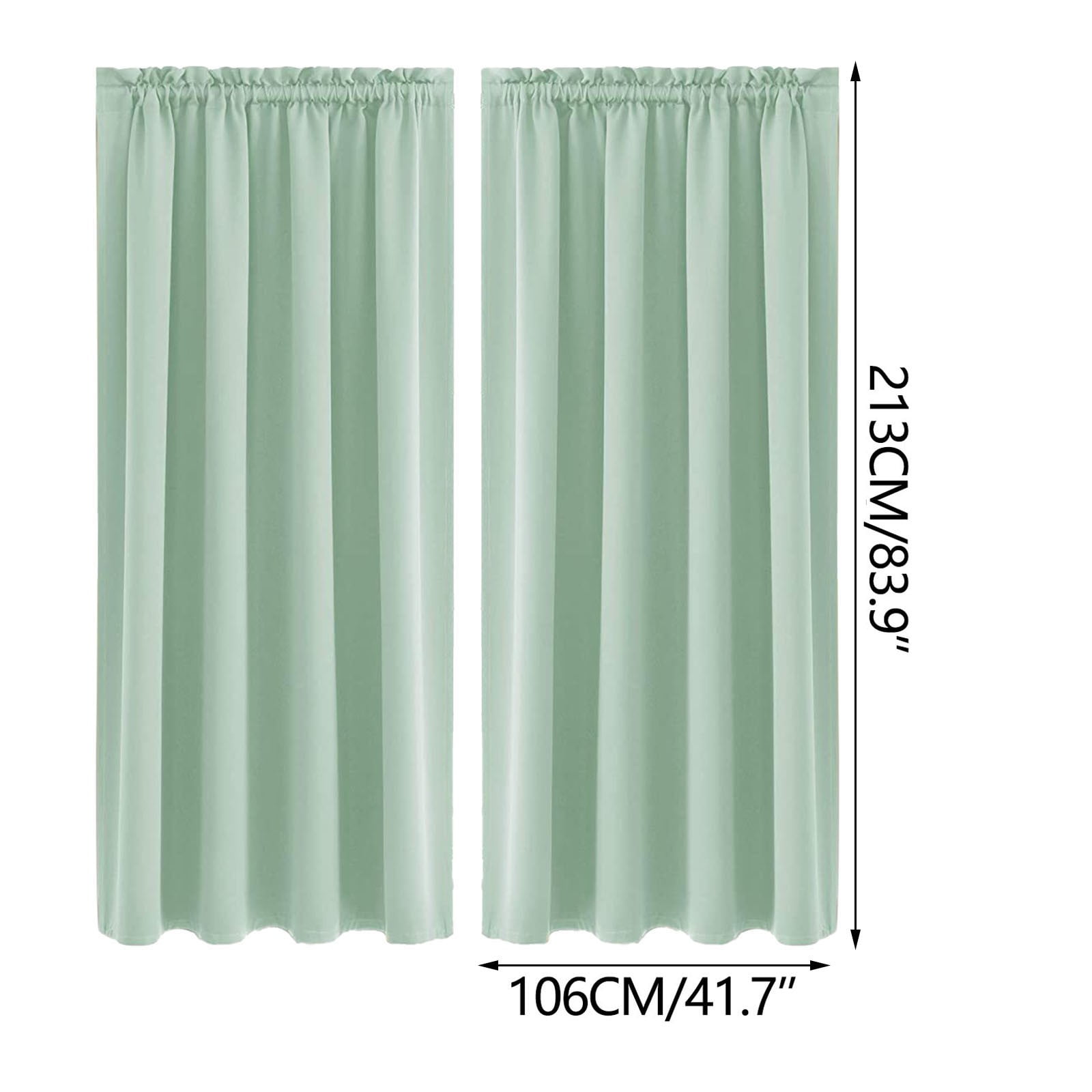 Blackout Curtains, Thermal Insulated, for Bedroom and Living Room Curtains, Rod Pocket Curtain Panels, 41.7x84 Inch, 1Pcs