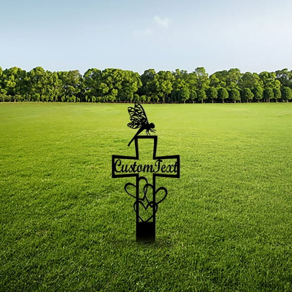 Custom Dragonfly Memorial Stake, In Loving Memory, Dragonfly Stake, Sympathy Sign, Memorial Plaque, Grave Marker, Outdoor Sign