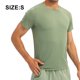 thumbnail image 2 of Camisas atléticas para hombres Camisa de entrenamiento de manga corta grande y alta para hombres Camisetas para correr de ajuste holgado de secado rápido (verde) Zhivalor BST3004335-1, 2 of 6
