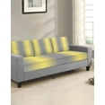thumbnail image 2 of Yellow Ombre Sofa Couch Cushion Covers Washable, Removable Stretchable Sectional Couch Covers, Farmhouse Grey Modern Art Slipcovers for L & T Shape Sofa Furniture Protector L Size 1 pc, 2 of 7