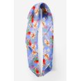thumbnail image 2 of Bimba Blue Tomato & Peony Floral Printed Pure Silk Scarf For Hair Neck Head Bandanas For Women 40 x 80 Inches, 2 of 6