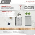 thumbnail image 6 of Stylish Undermount 14" Stainless Steel Single Bowl Kitchen Sink with Grid & Strainer S-310G, 6 of 12