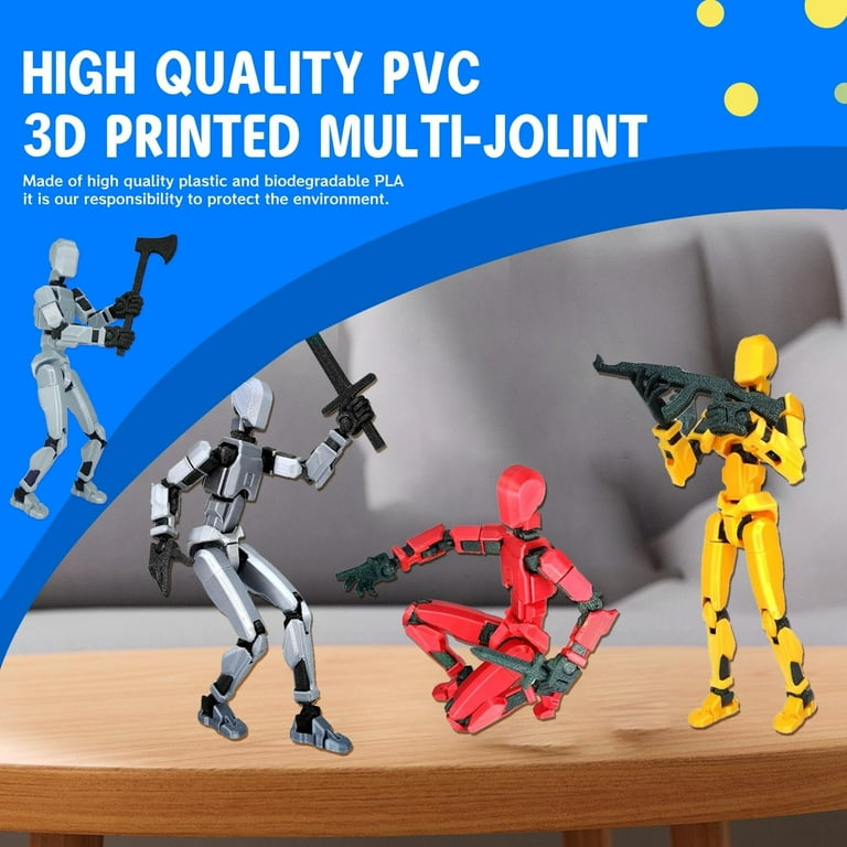 Multi Jointed Action Figures Kids Robot Toy 3D Printed Multi-Jointed  Movable Robot Action Figure Model Human Body Model Toy Model Full Body  Mobile 