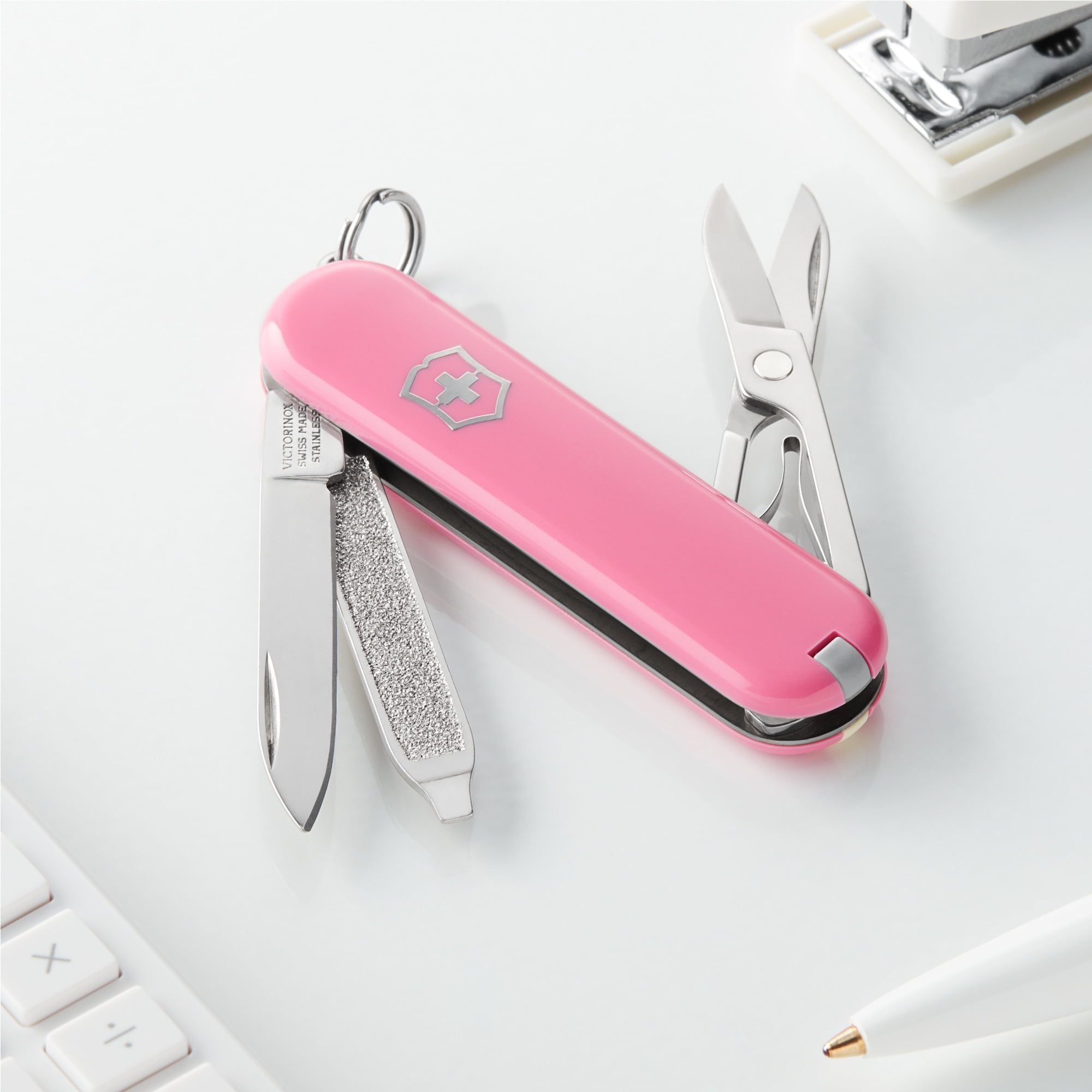 Victorinox Swiss Army Classic SD Pocket Knife 7 Function Pink Camouflage Compact Tool for Manicure and Trimming Walmart