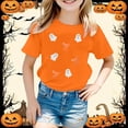 thumbnail image 2 of Byoo Halloween T Shirt for Boys Ghost Print Short Sleeve T-Shirt Kids Casual Tee Shirt, 2 of 4