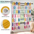 thumbnail image 3 of Yayeee Window Curtains Set of 2 for Living Room Light Filtering 63"x52", Colorful Circles, 3 of 7