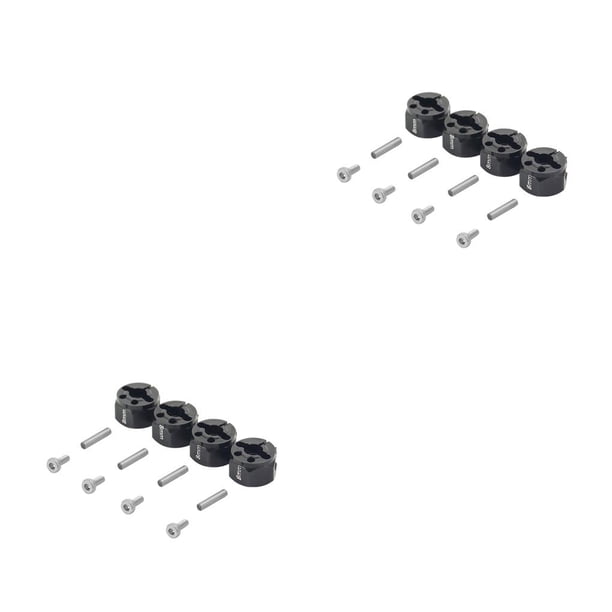 Tholdsy 1 Juego 1/10 RC Crawler Hexagon Bond Escalada Vehículo todoterreno Metal 12mm Hub Mejoras Piezas Reemplazo para SCX10 Negro 2piezas Tholdsy CBP220524