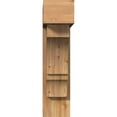 thumbnail image 2 of Ekena Millwork 8"W x 28"D x 32"H Balboa Block Rough Sawn Bracket w/ Offset Brace, Western Red Cedar, 2 of 25