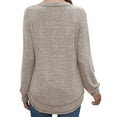 thumbnail image 3 of Fantaslook Lightweight Sweatshirts for Women Long Sleeve Crew Neck Tops Casual Curved Hem Shirts, 3 of 7