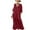 Wine, variant on Horkkom 3/4 Sleeve Dress for Women V Neck Solid Color Maxi Dresses Summer Loose Casual Dresses with Pockets L, Gifts for Women