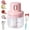 pink＋brush, variant on Wireless Food Chopper, Food Processor Small, Manual Chopper Rechargeable Kitchen Gadget with Stainless Steel Blades for Root Mini Vegetables and Fruits with Container for Kitchen (100ml)